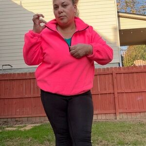 Women's Neon Pink Teddy Jacket